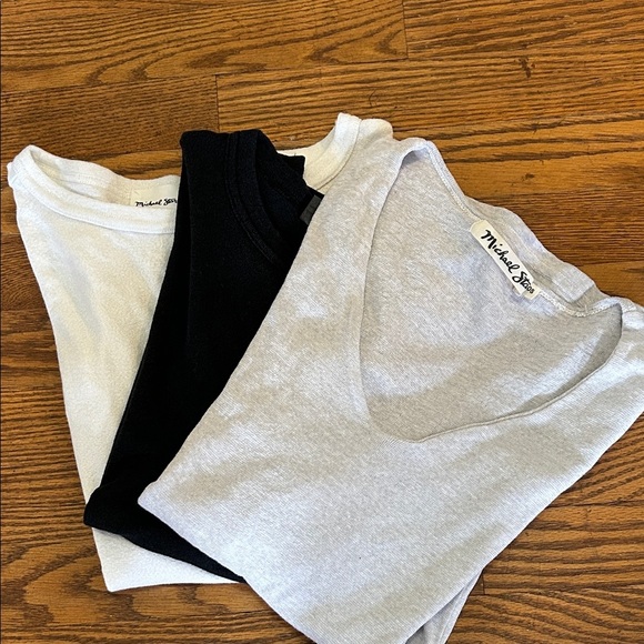 Michael Stars Tops - Michael Stars Shirt (3) Bundle Classic White, Black, and Gray Minimalist Capsule